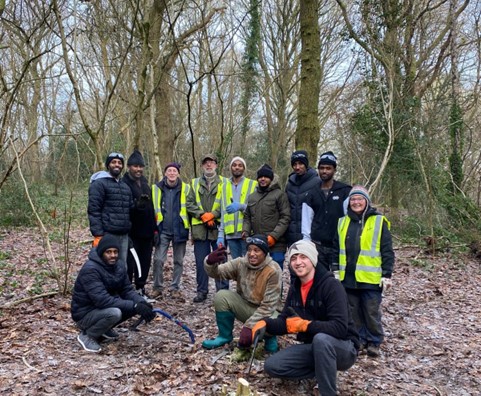 WCWR Asylum Seekers Work at Perry Wood Nature Reserve